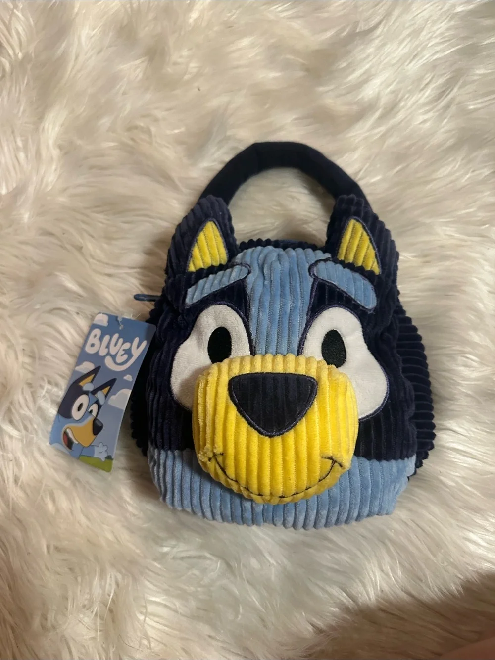 Bluey Plush Character Crossbody Bag - Blue & Yellow